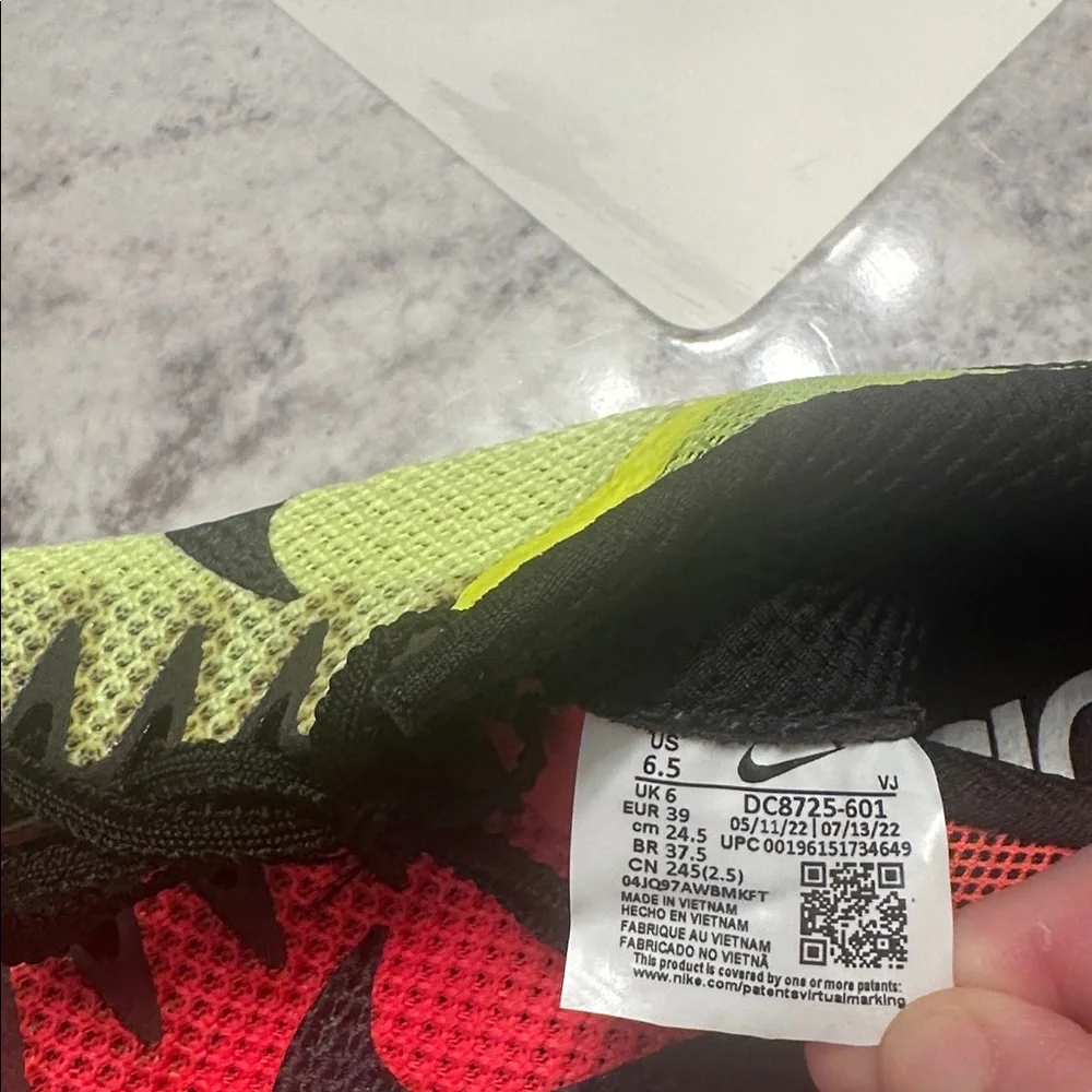 Nike Zoom Rival Distance DC8725-601 Red Volt Running Spikes 6.5